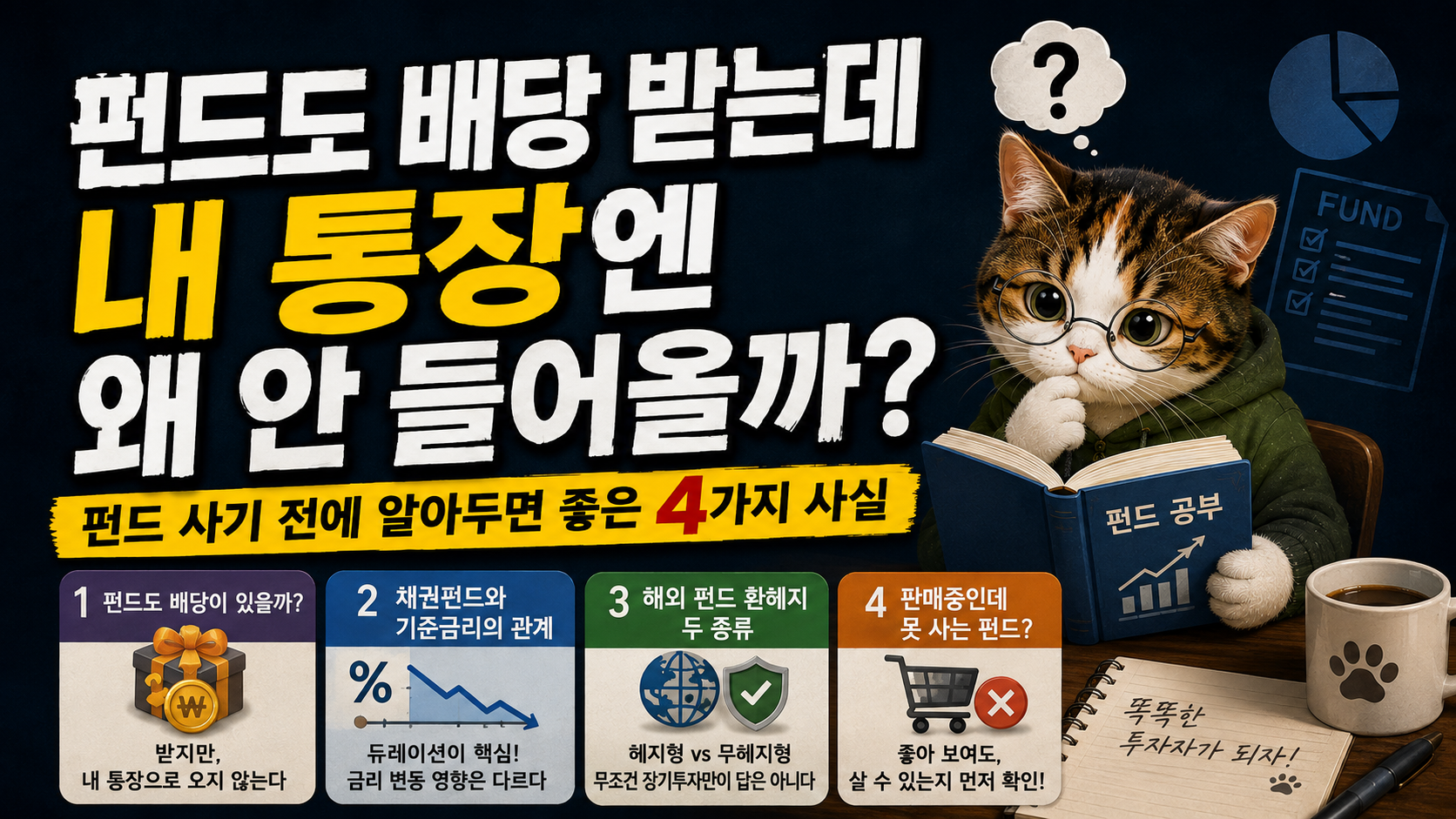 펀드도 배당 받는데 내 통장엔 왜 안 들어올까? 펀드 사기 전에 알아두면 좋은 4가지 사실 (AI 펀드매니저 4편)