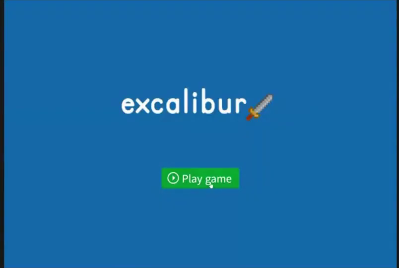 Excalibur.js 데모 실행 화면 — 브라우저 기반 2D 게임 엔진