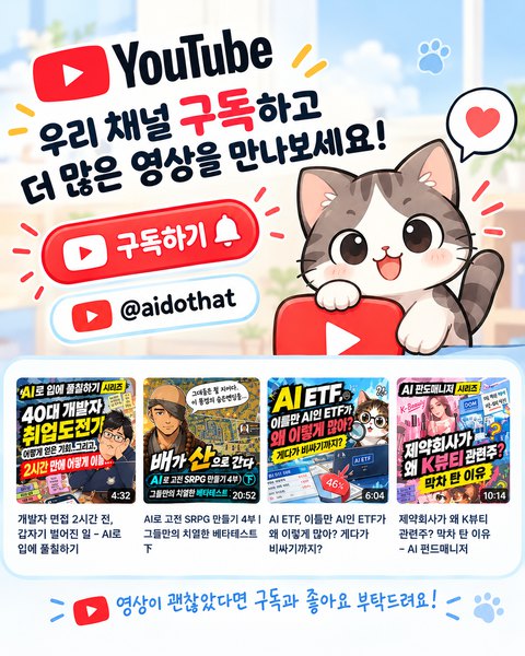 유튜브 채널 @aidothat 구독하기